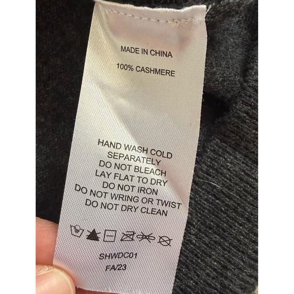 Quince 100% Mongolian Cashmere V-Neck Sweater Men's XL Charcoal Quiet Luxury - Picture 6 of 7